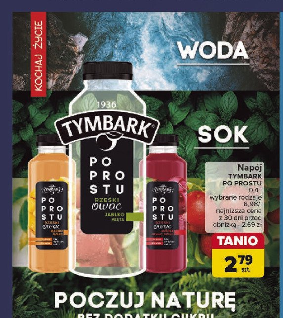 Nap贸j jab艂ko mango Tymbark po prostu promocja
