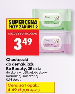 Chusteczki do demakijażu normalnej i mieszanej skóry promocja w Biedronka