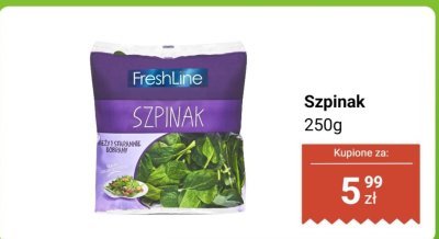 Szpinak  promocja w Dino