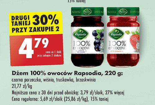 Dżem truskawkowy Rapsodia promocja