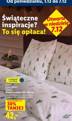 Pościel flanelowa LIVARNO home 140 x 200 cm promocja w Lidl