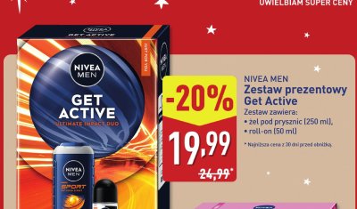 Zestaw prezentowy NIVEA MEN Get Active promocja w Aldi
