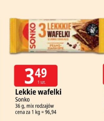 Wafelek Lekkie wafelki Sonko promocja w Leclerc