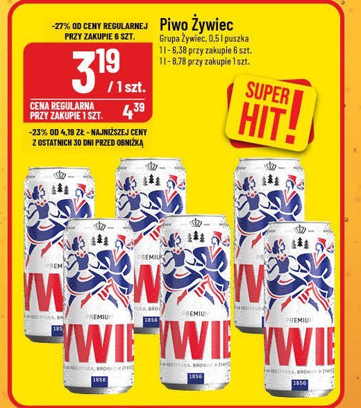 Piwo Żywiec jasne pełne promocja w POLOmarket