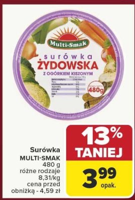 Surówka żydowska MULTI-SMAK 480g promocja w Carrefour