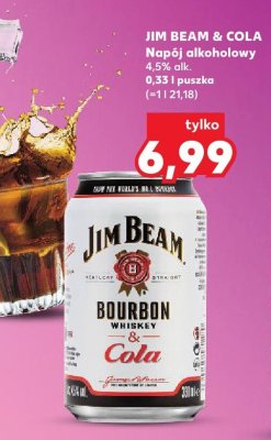 Napój alkoholowy JIM BEAM & COLA promocja w Kaufland
