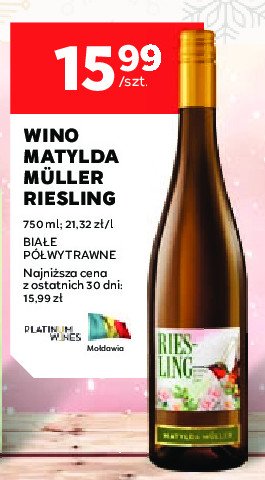 Wino Matylda muller riesling promocja