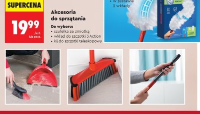 Akcesoria do sprzątania Vileda - kij do szczotki teleskopowy promocja w Biedronka