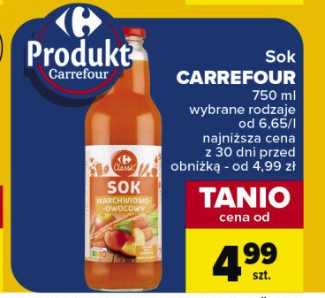 Sok marchwiowo-owocowy Carrefour classic promocja