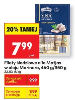 Filety śledziowe a'la Matjas w oleju  promocja w Biedronka