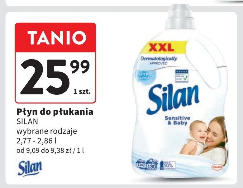 Płyn do płukania sensitive & baby Silan sensitive promocja