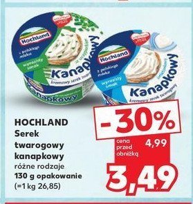 Serek śmietankowy Hochland kanapkowy promocja