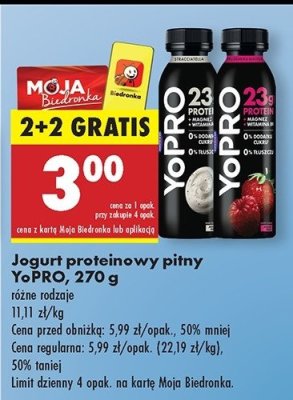 Jogurt truskawka-malina Danone yopro promocja