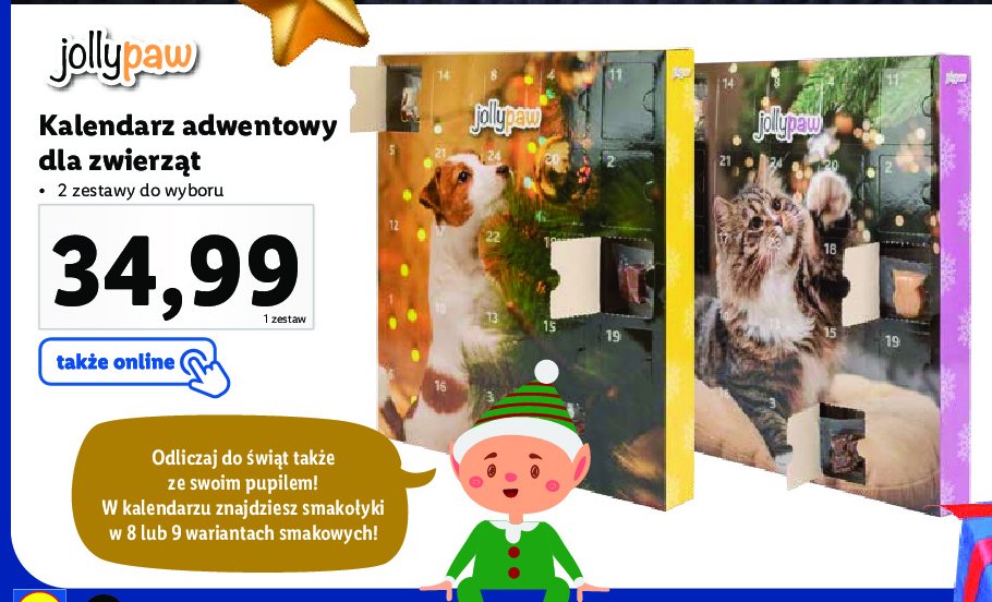 Kalendarz adwentowy JOLLYPAW promocja
