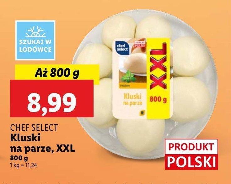 Kluski na parze Chef select promocja w Lidl