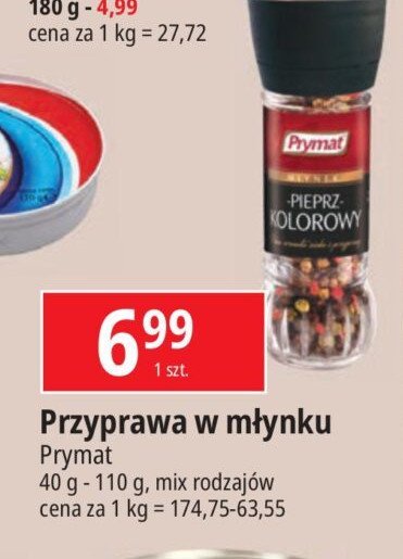 Pieprz kolorowy ziarnisty - młynek Prymat promocja