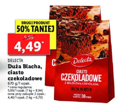 Ciasto czekoladowe Delecta promocja
