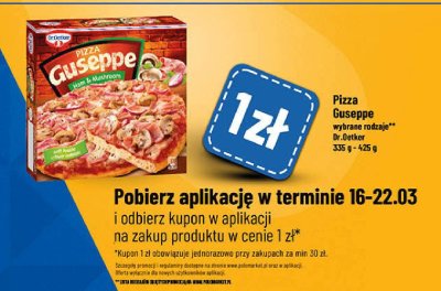 Pizza z szynką i pieczarkami Dr. oetker guseppe promocja