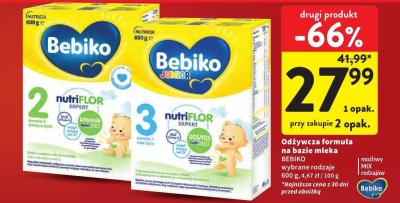 Odżywcza formuła na bazie mleka BEBIKO wybrane rodzaje promocja w Intermarche