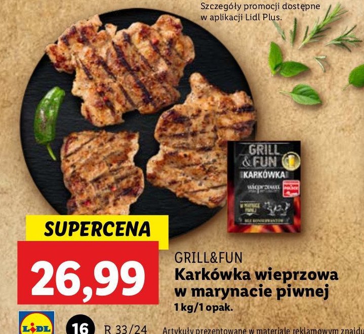Kark贸wka wieprzowa w marynacie piwnej Grill and fun promocja
