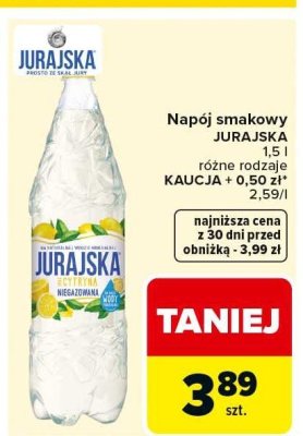 Napój smakowy JURAJSKA 1,5l różne rodzaje promocja w Carrefour