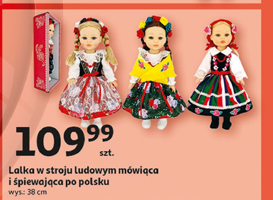 Lalka w stroju ludowym Adar promocja w Auchan