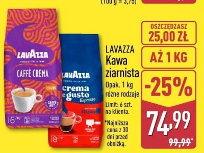 Kawa ziarnista promocja w Aldi