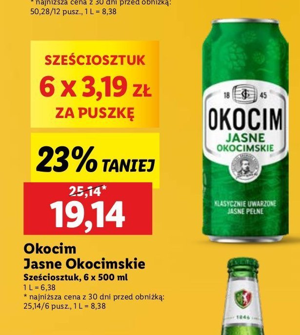 Piwo Okocim jasne okocimskie promocja