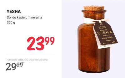 Sól do kąpieli YESHA mineralna promocja w Rossmann
