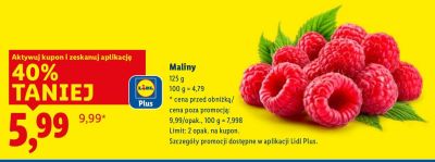 Maliny promocja w Lidl