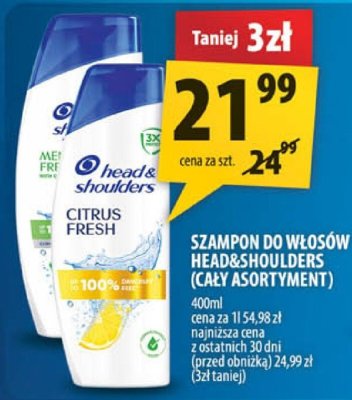 Szampon do włosów Head&Shoulders cały asortyment promocja w Arhelan