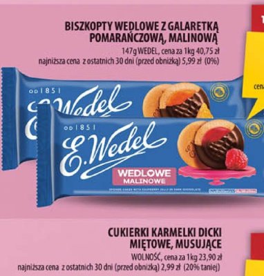Biszkoptu Wedlowe z galaretką pomarańczową, malinową i kawową promocja w Arhelan