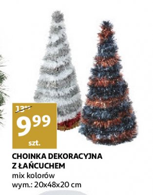 Choinka dekoracyjna z łańcuchem 20 x 48 x 20 cm promocja