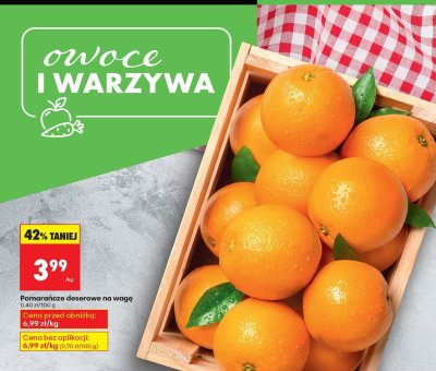 Pomarańcze deserowe na wagę promocja w Biedronka