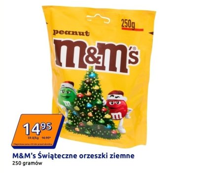 Drażetki M&M's świąteczne orzeszki ziemne peanut promocja w Action