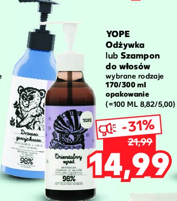 Szampon do włosów drzewo gwajakowe Yope promocja