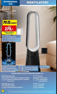Wentylator bezłopatkowy 35w Silvercrest promocja
