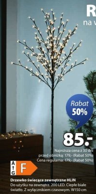 Drzewko świecące zewnętrzne HLIN promocja w Jysk