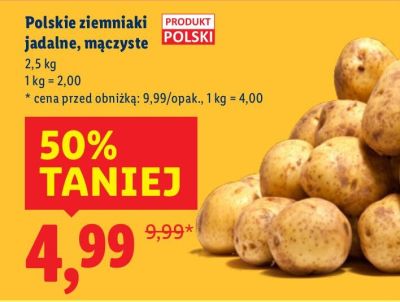 Ziemniaki jadalne, mączyste promocja w Lidl