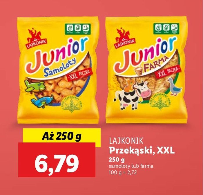 Krakersy samoloty Lajkonik junior promocja w Lidl