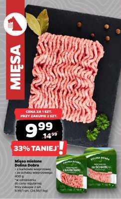 Mięso mielone Dolina Dobra ze schabu wieprzowego promocja w Netto