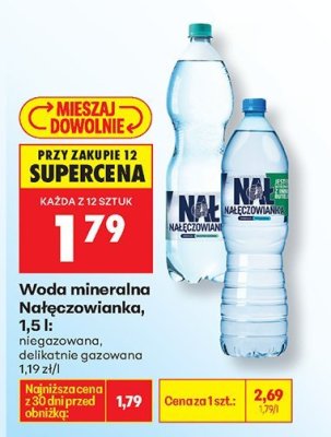 Woda mineralna Nałęczowianka niegazowana 1,5l promocja w Biedronka