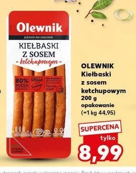 Kiełbaski z sosem ketchupowym Olewnik promocja