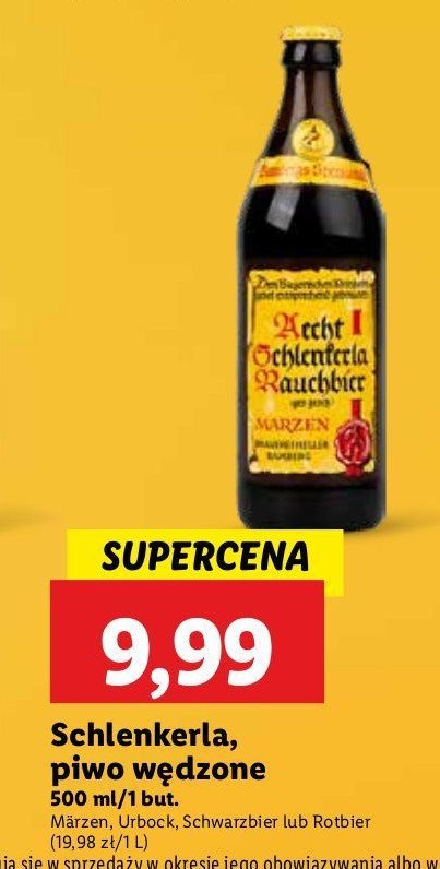 Piwo Aecht schlenkerla rauchbier urbock promocja