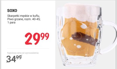 Skarpetki męskie SOXO Piwo grzane, rozm. 40-45, 1 para promocja w Rossmann
