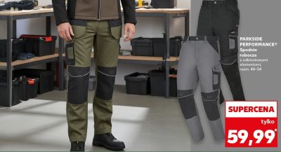 Spodnie robocze z odblaskowymi elementami promocja w Kaufland