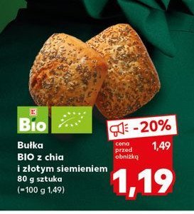 Bułka z chia i złotym siemieniem K-classic bio promocja w Kaufland