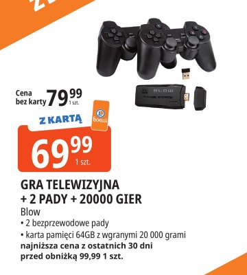 Gra telewizyjna + 2 pady + 20000 gier Blow promocja w Leclerc