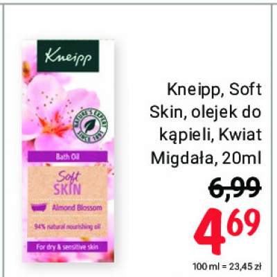 Olejek do kąpieli soft skin Kneipp promocja