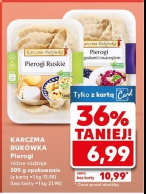 Pierogi ruskie Karczma bukówka promocja